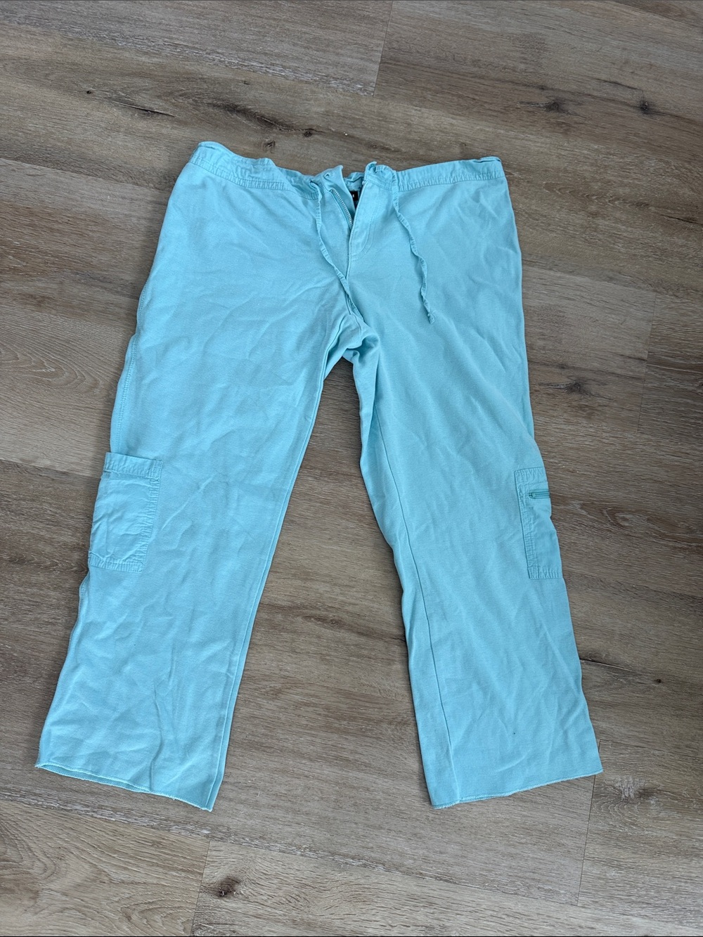 GAP Light Blue Women's Capris with Drawstring Waist